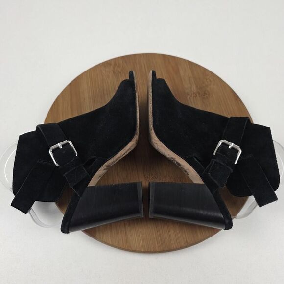 Rag & Bone Shoes Womens Size 9 Suede Open Toe Block Heel Sandals Buckle Strap - Picture 11 of 16